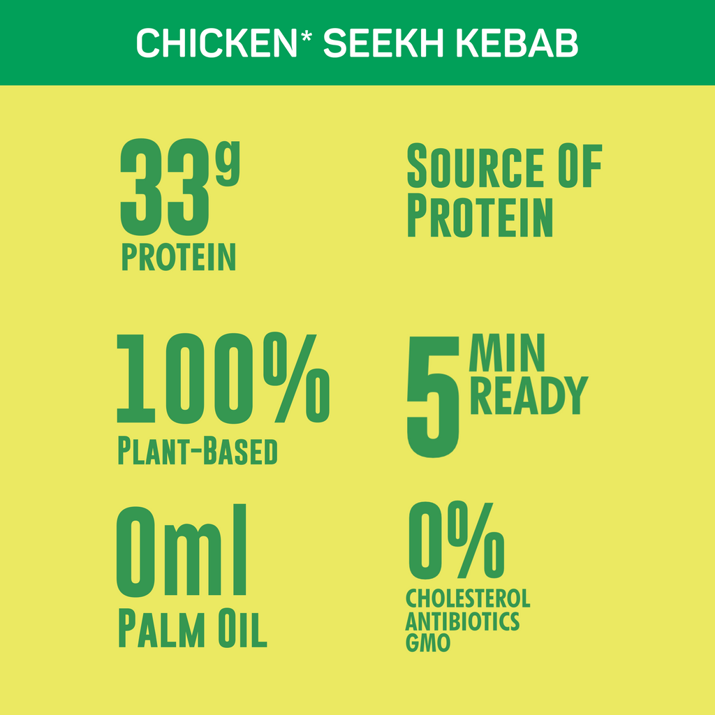 Plant Based Chicken Seekh Kebab (300g)
